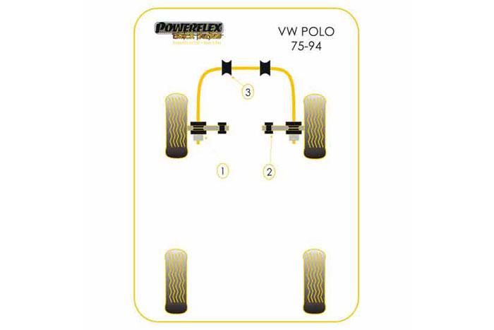 EXH006, VW Polo (1975 - 1994) Exhaust Mounts, , 1 stuk(s) benodigd  per auto, 1 stuk(s) in verpakking, prijs per set van 1 stuk(s)