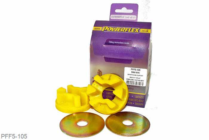 PFF5-105, Mini Mini Generation 1 (R50/52/53) (2000 - 2006), Upper Engine Mount Large Bush Insert These Bushes fit Models Upto 2004, Models From 2004 Use An Oil Filled Upper Engine Mount And Dont Have A Upper Support Bracket. This bush is an insert and fits into the original bush, it does not replace the original bush., 1 stuk(s) benodigd  per auto, 1 stuk(s) in verpakking, prijs per set van 1 stuk(s)