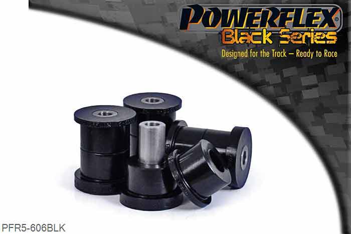 PFR5-606BLK, BMW E28 5 Series (1982 - 1988), E24 6 Series (1982 - 1989) Rear Trailing Arm Bush, PFR5-606 is a concentric bush and not adjustable, for an on-car adjustable bush use PFR5-606G. This part replaces OE numbers: 33329058824 and 33329061946., 4 stuk(s) benodigd  per auto, 4 stuk(s) in verpakking, prijs per set van 4 stuk(s)
