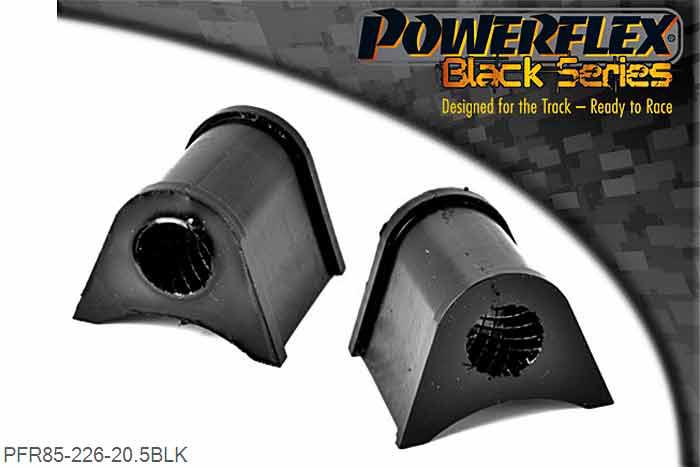 PFR85-226-20.5BLK, VW Golf MK1 (1973 - 1985) Rear Anti Roll Bar Mount (Outer) 20.5mm,  20.5mm, 2 stuk(s) benodigd  per auto, 2 stuk(s) in verpakking, prijs per set van 2 stuk(s)