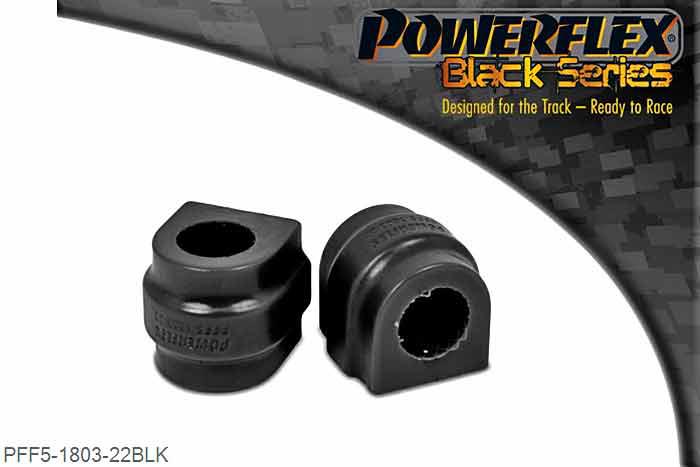 PFF5-1803-22BLK, Mini Mini Countryman R60 4WD (2010-2015) Front Anti Roll Bar Mounting Bush - 22mm, This part replaces OE number: 31309813411 and fits 22mm diameter anti roll bars. For vehicles fitted with sports suspension, please use PFF5-1803-23. 22mm, 2 stuk(s) benodigd  per auto, 2 stuk(s) in verpakking, prijs per set van 2 stuk(s)