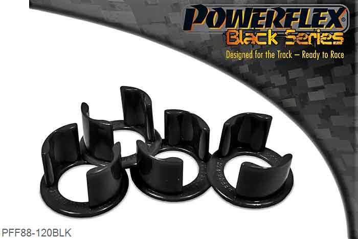 PFF88-120BLK, Volvo 850, S70, V70 (up to 2000) Front Sub Frame Mount Insert, This part fits into and fills the voids in the original bush, OE numbers 3507923, 3507924 and 8678497.  Part does not fit C70 convertible which has solid metal mounting bushes., 4 stuk(s) benodigd  per auto, 4 stuk(s) in verpakking, prijs per set van 4 stuk(s)