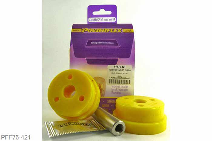 PFF76-421, Toyota Starlet/Glanza Turbo EP82 and EP91, Rear Gearbox Mount Bush This bush measuers 64mm. For a 74mm diameter bush, use PFF76-423., 1 stuk(s) benodigd  per auto, 1 stuk(s) in verpakking, prijs per set van 1 stuk(s)