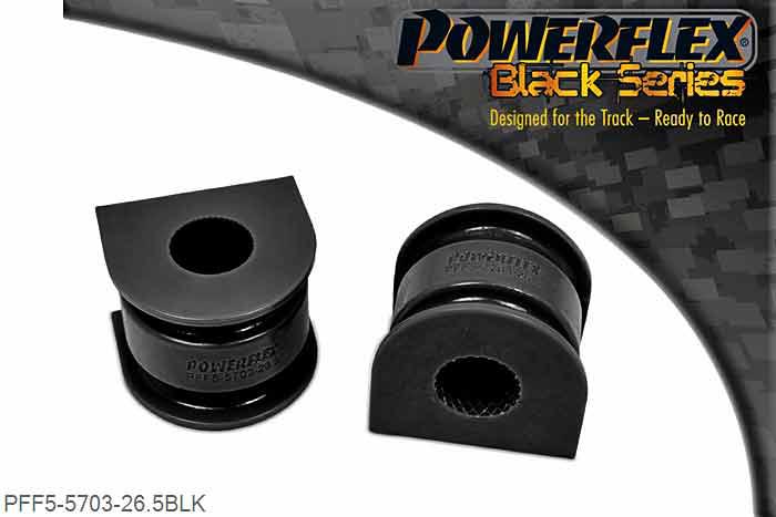PFF5-5703-26.5BLK, BMW E90, E91, E92 & E93 3 Series xDrive (2005-2013) Front Anti Roll Bar Mounting Bush 26.5mm, This part replaces OE number: 31356773512 and fits into bracket OE number: 31306787017. 26.5mm, 2 stuk(s) benodigd  per auto, 2 stuk(s) in verpakking, prijs per set van 2 stuk(s)