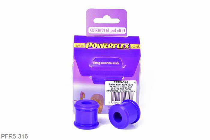 PFR5-316, BMW E28 5 Series (1982 - 1988), E24 6 Series (1982 - 1989), Rear Anti Roll Bar Link To Anti Roll Bar Bush This part fits into BMW link rod arm OE numbers: 33551124375 and 33551126932. It will not fit E24 6 series models built before 05/1982., 2 stuk(s) benodigd  per auto, 2 stuk(s) in verpakking, prijs per set van 2 stuk(s)