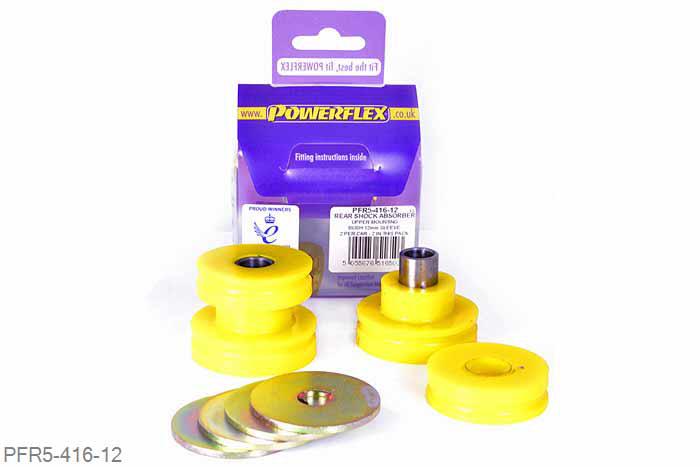 PFR5-416-12, BMW E81, E82, E87 & E88 1 Series (2004-2013), Rear Shock Absorber Upper Mounting Bush 12mm Notes:      PFR5-416-12 fits performance shock absorber which has 12mm thread.     For standard shock absorbers and performance shock absorber with a 10mm thread use PFR5-416., 2 stuk(s) benodigd  per auto, 2 stuk(s) in verpakking, prijs per set van 2 stuk(s)