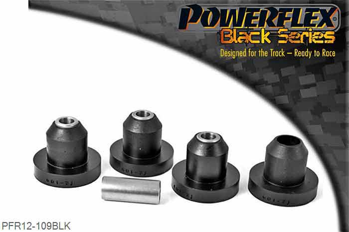 PFR12-109BLK, Citroen Saxo (inc VTS) Rear Beam Mount, This bush uses a M12 bolt. Check bolt size. For the earlier cars, which use M10 bolt use bush PFR12-108., 4 stuk(s) benodigd  per auto, 4 stuk(s) in verpakking, prijs per set van 4 stuk(s)
