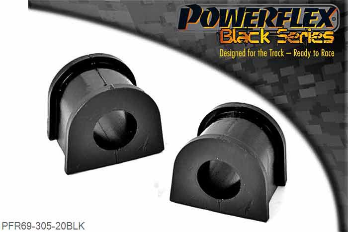 PFR69-305-20BLK, Subaru Impreza Turbo, WRX and Sti (GD,GG 00 to 07) Rear Anti Roll Bar To Chassis Bush 20mm,  20mm, 2 stuk(s) benodigd  per auto, 2 stuk(s) in verpakking, prijs per set van 2 stuk(s)