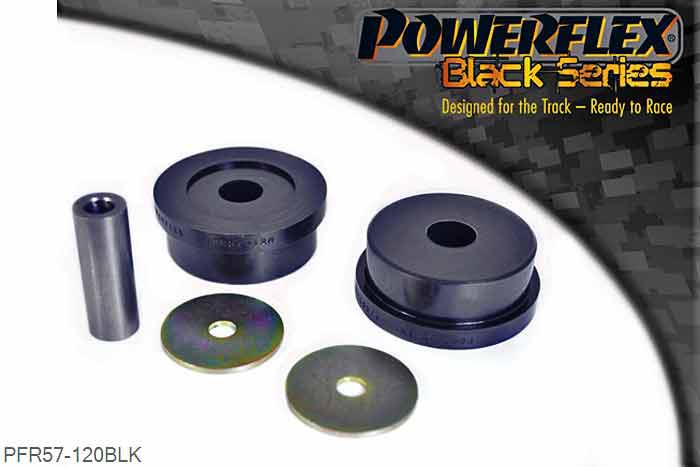 PFR57-120BLK, Porsche 964 (1989 - 1994) Gearbox Front Mounting Bush, This bush replaces the original part number 96437505502 and fits the following vehicles:  964 C2 1990-1994 Manual - Transmission type G50.03/G50.04/G50.05) 964 Turbo 1991-1992 Manual - Transmission type G50.52)  964 C2 1992-1994 Tiptronic - Transmission type A50.02/A50.03 993 C2 1994-1998 Manual - Transmission type G50.20/G51.21 993 C2 1994-1998 Tiptronic - Transmission type A50.04/A50.05, 1 stuk(s) benodigd  per auto, 1 stuk(s) in verpakking, prijs per set van 1 stuk(s)