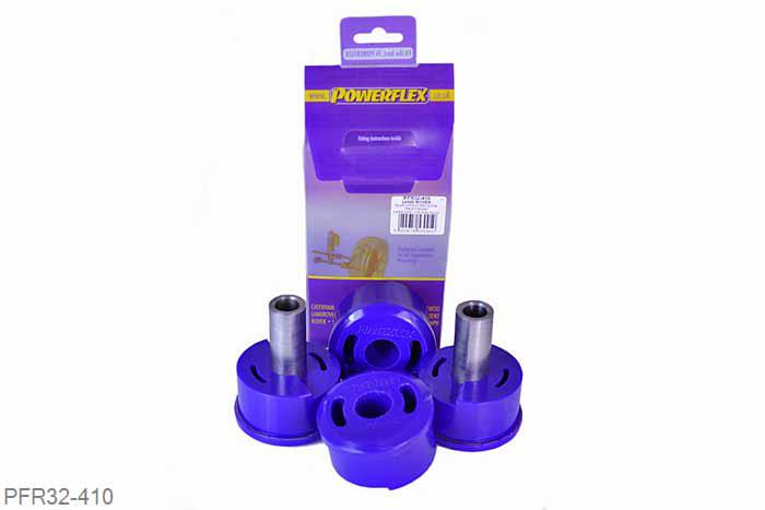PFR32-410, Landrover Discovery 3 (2004 - 2009), Rear Lower Wishbone Front Bush PFR32-410 Rear Lower Wishbone Front Bush features tapered voiding to allow a controlled amount of movement and is made using our Shore 80A Purple material. This bush replaces OE part number: RGX500211., 2 stuk(s) benodigd  per auto, 2 stuk(s) in verpakking, prijs per set van 2 stuk(s)