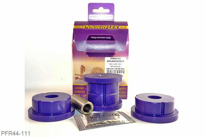 PFR44-111, Mitsubishi Lancer Evolution 7-8-9 (inc 260), Rear Lower Track Arm Inner Bush Fits EVO 6, 7, 8 & 9 only. For Evo 4 & 5 use PFR44-113., 2 stuk(s) benodigd  per auto, 2 stuk(s) in verpakking, prijs per set van 2 stuk(s)