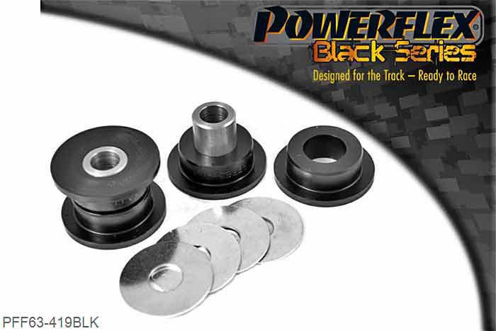 PFF63-419BLK, Rover 200 (1995), 25 Engine Mount Stabiliser (Small), PFF63-418 and PFF63-419 suit both the Upper and Lower engine stabilisers, hence why it is listed as 2 per car for each bush. If fitting this to a diesel engined vehicle, an increase in noise and vibration is to be expected. This should be considered as a performance upgrade, not a standard replacement., 2 stuk(s) benodigd  per auto, 2 stuk(s) in verpakking, prijs per set van 2 stuk(s)