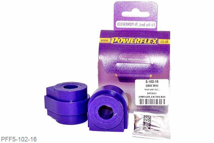 PFF5-102-16, Mini Mini Generation 1 (R50/52/53) (2000 - 2006), Front Anti Roll Bar Bush 16mm OE Nr 31356757069 - Please check anti roll bar diameter before ordering 16mm, 2 stuk(s) benodigd  per auto, 2 stuk(s) in verpakking, prijs per set van 2 stuk(s)