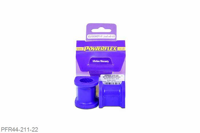 PFR44-211-22, Mitsubishi Lancer Evolution 7-8-9 (inc 260), Rear Anti Roll Bar Bush 22mm Replaces OEM part numbers MR589880 and RA589880K1 22mm, 2 stuk(s) benodigd  per auto, 2 stuk(s) in verpakking, prijs per set van 2 stuk(s)