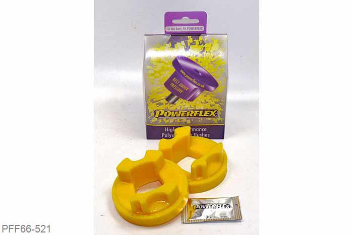PFF66-521, Cadillac BLS (2005 - 2010), Rear Lower Engine Mount Insert Fits the rear lower engine mount where the original bush has a rectangular central sleeve fitted before 2005, for mounts with a round sleeve use PFF80-1221. This fits into bracket 12785099. Fits into the voiding of the original bush to reduce engine movement under acceleration. Slight increase in vibration may be felt use PFF66-521R for minimal vibration increase and for diesel engines., 1 stuk(s) benodigd  per auto, 1 stuk(s) in verpakking, prijs per set van 1 stuk(s)