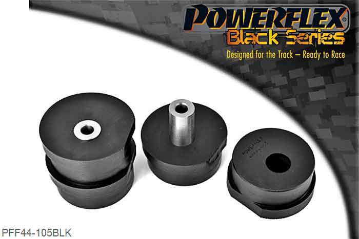 PFF44-105BLK, Mitsubishi Lancer Evolution 4-5-6 RS/GSR Front Upper Engine Mount, These mounts are for fast road/competition. These are harder and may cause a slight increase in engine vibration and noise. For road use, use PFF44-105R., 2 stuk(s) benodigd  per auto, 2 stuk(s) in verpakking, prijs per set van 2 stuk(s)