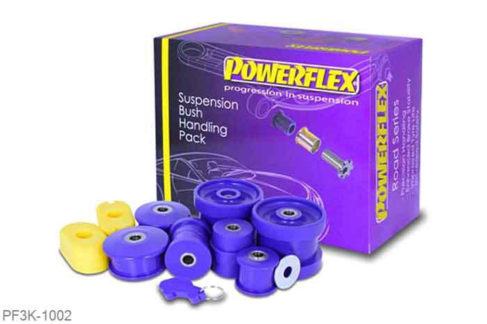 PF3K-1002, Audi S/RS S3 Mk1 Typ 8L 4WD (1999-2003), Powerflex Handling Pack (Petrol Only) Suitable for Petrol vehicle with Cast Wishbones only. Included within this handling pack are the following parts:PFF3-501PFF3-610PFF85-420PFF85-505PFR3-508, 1 stuk(s) benodigd  per auto, 1 stuk(s) in verpakking, prijs per set van 1 stuk(s)