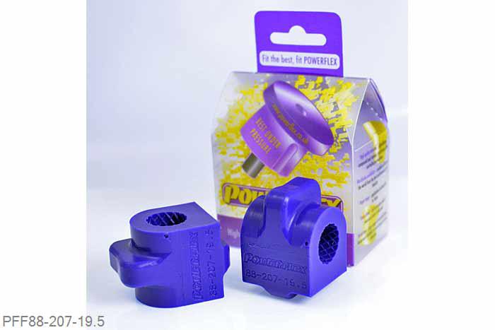 PFF88-207-19.5, Volvo 240 (1975 - 1993), Front Anti Roll Bar Bush 19.5mm PFF88-206-* fits early models with a plain D shaped bush, for later vehicles with additional shapes on the bush use PFF88-207-*, 2 stuk(s) benodigd  per auto, 2 stuk(s) in verpakking, prijs per set van 2 stuk(s)