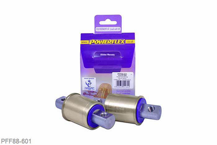 PFF88-601, Volvo S60 AWD (2001-2009), Front Lower Wishbone Front Bush This part replaces OE numbers: 9465971 and 9443882. Testing during the development of this new part has proven an increased stiffness of 90% vs. the original rubber bush up to 3mm displacement, whilst also allowing free rotation of the sleeve for improved suspension performance and increased longevity., 2 stuk(s) benodigd  per auto, 2 stuk(s) in verpakking, prijs per set van 2 stuk(s)