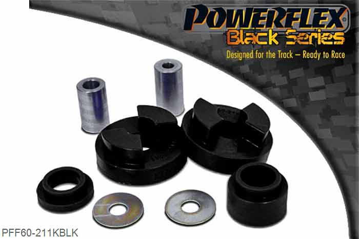 PFF60-211KBLK, Renault Clio II (inc 172 and 182) Dog Bone (Twisted) Engine Mount Bush Kit, PFF60-211K will fit Phase 2 Petrol 172 & 182 Sport Models Only. PFF60-206K will fit Phase 1 Petrol 172 models only., 1 stuk(s) benodigd  per auto, 1 stuk(s) in verpakking, prijs per set van 1 stuk(s)