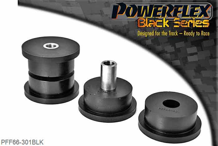 PFF66-301BLK, Saab 9-3 (1998-2002) Front Track Control Arm Outer Bush, For Saab 900 PFF66-301 only fits models produced between 1995 to 1998 and measures 58mm diameter. It does not fit 1994 models. - For models produced in 1994, use PFF66-306 which is a smaller bush measuring 45mm diameter., 2 stuk(s) benodigd  per auto, 2 stuk(s) in verpakking, prijs per set van 2 stuk(s)