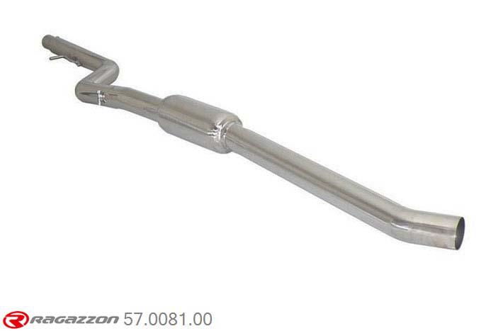 57.0081.00, BMW 4series F32-F33-F36 F32(Coupe) 428i (N20 180kW) 2013-, Stainless steel centre silencerCut of the original centre silencer towards the rear silencer. The installation on the original rear silencer requires a modification of the original coupling. inner input diameter 62mm pipe outer diameter 76mm outer outlet diameter 75mm