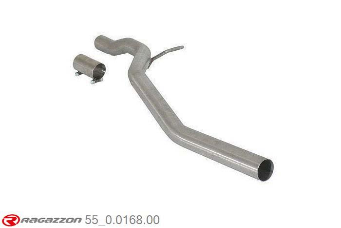 55.0168.00, Audi A5 (typ 8T) 2007- Sportback 2.0TDi (125kW) 09/2009-2012, Stainless steel centre pipe group NCut of the original centre silencer towards the rear silencer. The installation on the original rear silencer requires a modification of the original coupling. outer input diameter 55mm pipe outer diameter 55mm outer outlet diameter 55mm