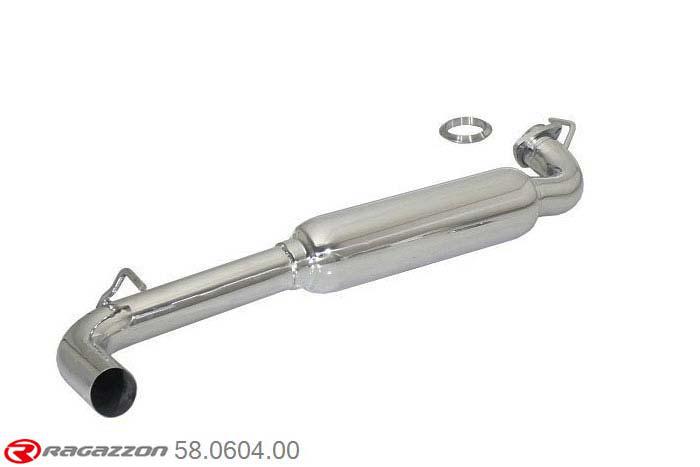 58.0604.00, Lancia Delta 2.0 Turbo HF Integrale 16V (144 / 147kW) 1989-1991, Stainless steel rear silencer group A with round tail pipe 70 mm - Oversized exhaust pipe diameter 70 mm - install with 55.0343.00 + 55.0344.00Oversized exhaust pipe diameter. Not compatible with the pipe diameter of the original line., To be instaled together with 55.0343.00 + 55.0344.00 pipe outer diameter 70mm