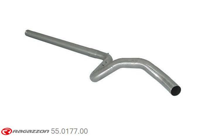 55.0177.00, Renault Megane III Coupe 2.0 16V TCE (132kW) dal 01/2008-, Stainless steel centre pipe group NCut of the original centre silencer towards the rear silencer. The installation on the original rear silencer requires a modification of the original coupling. pipe outer diameter 60mm outer outlet diameter 55mm