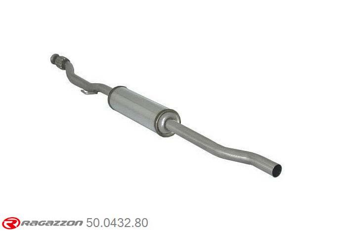 50.0432.80, Mini R55 Clubman One 1.6 (72kW) 2010-, Stainless steel flexible with centre silencer - to be installed with 10.0431.60 rear silencerCut of the original centre silencer towards the rear silencer. The installation on the original rear silencer requires a modification of the original coupling., To be instaled together with 10.0431.60 pipe outer diameter 50mm outer outlet diameter 60mm