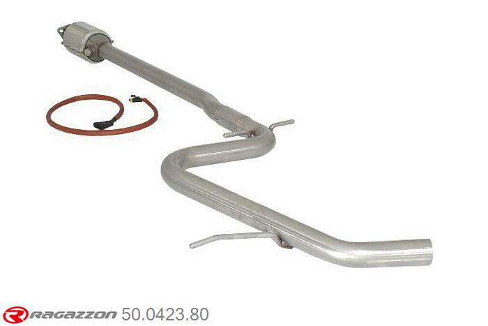 50.0423.80, Skoda Yeti 1.4TSI (90kW) 2011-, Metallic catalyst 200cpsi + Stainless steel centre pipe group NCut of the original centre silencer towards the rear silencer. The installation on the original rear silencer requires a modification of the original coupling. pipe outer diameter 54mm outer outlet diameter 55mm
