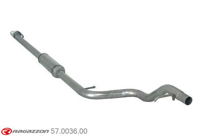 57.0036.00, Citroen C2 1.6 VTR - 1.6 16V VTS (80/90kW) 10/2003-, Stainless steel centre silencerCut of the original centre silencer towards the rear silencer. The installation on the original rear silencer requires a modification of the original coupling. pipe outer diameter 45mm outer outlet diameter 45mm