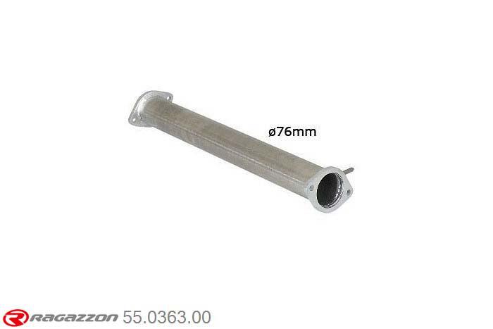 55.0363.00, Ford Focus II RS 2.5 Turbo (224kW) Oversized Diameter 76mm 2009-, Stainless steel cat replacement pipe group N - Oversized exhaust pipe diameter 76 mmOversized exhaust pipe diameter. Not compatible with the pipe diameter of the original centre silencer. pipe outer diameter 76mm