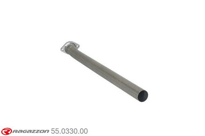55.0330.00, Subaru BRZ 2.0 (147kW) 2012-, Stainless steel centre pipe group N to be installed with Ragazzon's rear silencer - Oversized exhaust pipe diameter 63,5 mmCut of the original centre silencer towards the rear silencer. The installation on the original rear silencer requires a modification of the original coupling. pipe outer diameter 63,5mm outer outlet diameter 63,5mm