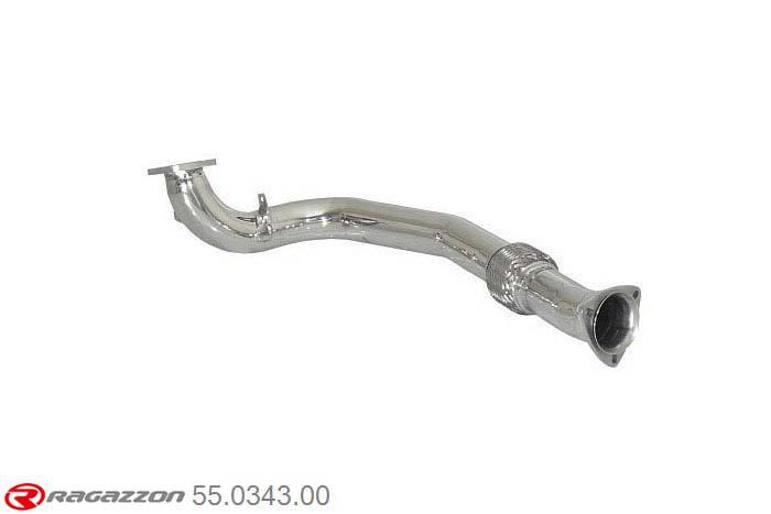 55.0343.00, Lancia Delta 2.0 Turbo HF Integrale 16V (144 / 147kW) 1989-1991, Stainless steel front pipe with flexible - Oversized exhaust pipe diameter 70 mm - install with 55.0344.00 + 58.0604.00Oversized exhaust pipe diameter. Not compatible with the pipe diameter of the original centre silencer., To be instaled together with 55.0344.00 + 58.0604.00 pipe outer diameter 70mm