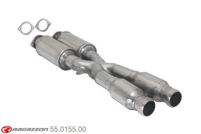 55.0155.00, BMW 3series E90-E91-E92-E93 M3 E92(Coupe) 4.0 V8 (309kW) 09/2006-, 2nd cat replacement pipe group N + Stainless steel centre silencer - Has to be welded on the original