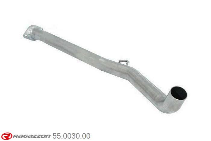 55.0030.00, Renault Clio II RS 2.0 16V (124 Kw) 1998-12/2003, Stainless steel centre pipe group NCut of the original centre silencer towards the rear silencer. The installation on the original rear silencer requires a modification of the original coupling. pipe outer diameter 54mm outer outlet diameter 54mm
