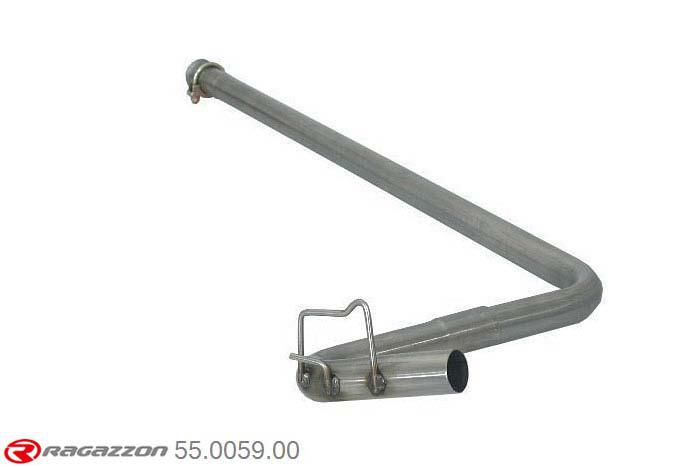 55.0059.00, Renault Clio 1.8 16V (100kW) 1991-, Stainless steel centre pipe group NCut of the original centre silencer towards the rear silencer. The installation on the original rear silencer requires a modification of the original coupling. pipe outer diameter 50mm outer outlet diameter 50mm
