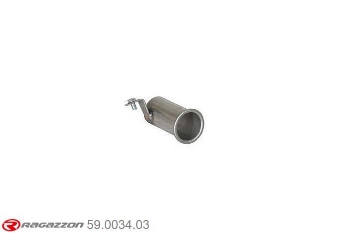 59.0034.03, Landrover Evoque 2.2 TD4 5 doors (110kW) 04/2011-, 84mm round stainless steel right tailpipe - Original spare part Evoque LR026328 necessary for the right exit