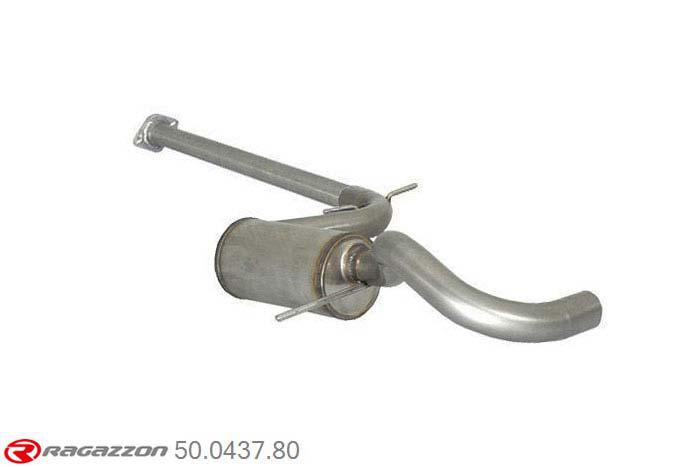 50.0437.80, VW Beetle 2011- 1.4TSI (118kW) 2011-, Stainless steel centre silencer - Oversized exhaust pipe diameter 60 mmCut of the original centre silencer towards the rear silencer. The installation on the original rear silencer requires a modification of the original coupling. pipe outer diameter 60mm outer outlet diameter 60mm
