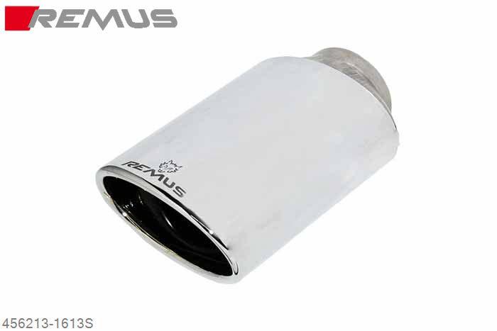 456213 1613S, Mazda 6 Sedan and Sport Combi, type GJ, Year 2013- , 2.2l CD 110 kW (SH), 2.2l CD 129 kW (SH), Remus Tail pipe set L/R consisting of 2 tail pipes 120x74 mm angled