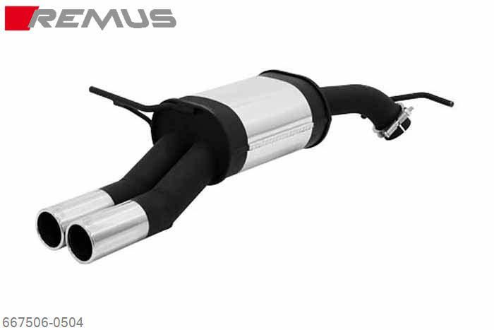 667506 0504, Peugeot 407 SW, Year 2004- (not for Year 2008 model), 1.6l HDI 80 kW, 2.0l HDI 100 kW, 2.2l HDI 125 kW, 2.7l HDI 150 kW, Remus Sport exhaust with 2 tail pipes round 76 mm