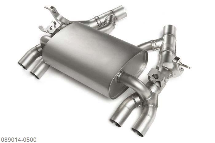 089014 0500, BMW M3 F80 Sedan, Year 2014- , 3.0l 317 kW (S55B30), Remus Sport exhaust, L/R axle back-system (without tail pipes), with 2 integrated valves, incl. EEC homologationOriginal tube round 65 mm, REMUS tube round 70 mmThe activation of the valve is carried out using the original actuator via the vehicle onboard electronics.