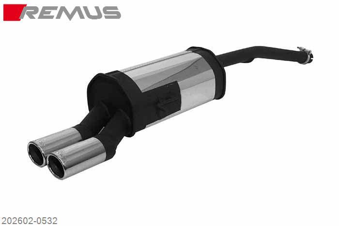 202602 0532, Ford Fusion, type JU2, Year 2002- , 1.4l TDI 50 kW, Remus Sport exhaust with 2 tail pipes 82x67 mm