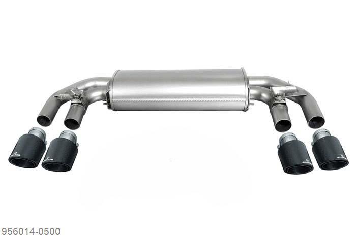 956014 0500, VW Golf VII R 4motion, type AU, Year 2014- , 2.0l TSI 221 kW (CJX), Remus Sport exhaust centered for L/R system (without tail pipes), REMUS tube round 76 mm, with 2 integrated valves, incl. EEC homologationThe activation of the valve is carried out using the original actuator via the vehicle onboard electronics.