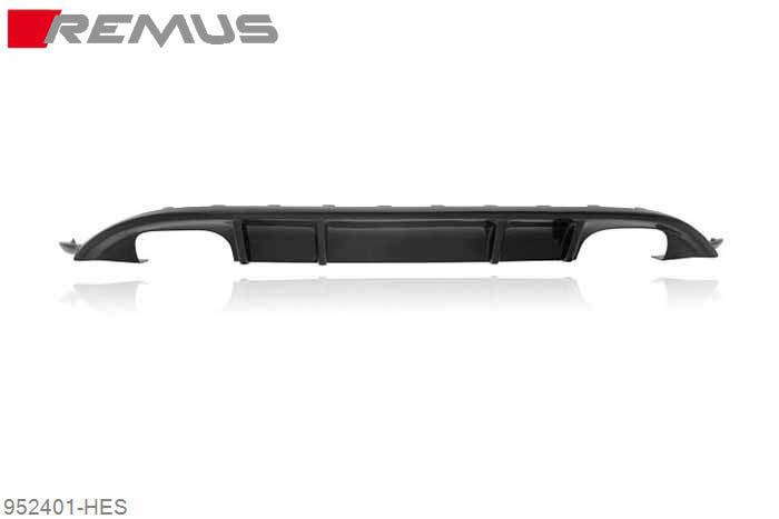 952401 HES, VW Golf VII GTD, type AU, for cars with sport and sound package, Year 2012- , 2.0l GTD 135 kW (CUN), Remus ABS rear diffusor left/right, satin black
