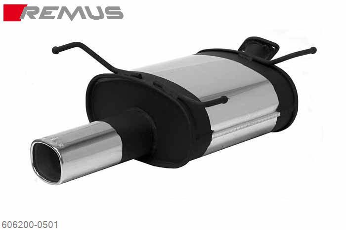 606200 0501, Nissan Almera Fastback, 5 door, Year 2000- , 2.2l 16V TD 81 kW, Remus Sport exhaust with 1 tail pipe 92x78 mm