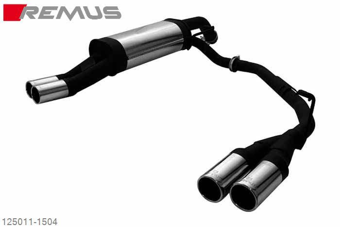 125011 1504, Citroen DS4, type N, Year 2011- , 1.6l 82 kW (9HR), 1.6l 88 kW (HCB), 1.6l 147 kW (5FU), 1.6l HDI 82 kW (9HR), Remus Sport exhaust L/R, with 4 tail pipes round 76 mm