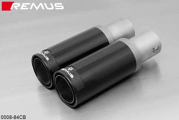 0008 84CB, Toyota Auris, type E15UT(A), Year 2007- , 2.0l D-4D 93 kW, Remus 2 tail pipes round 84 mm Street Race Black Chrome