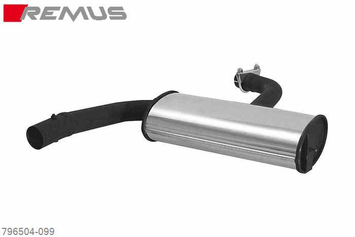 796504 099, Seat Toledo, type 5P, Year 2005- , 1.9l TDI 77 kW, 2.0l TDI 100 / 103 kW, 2.0l FSI 110 kW, Remus PowerSound sport exhaust with manual valve control system (without tail pipes)